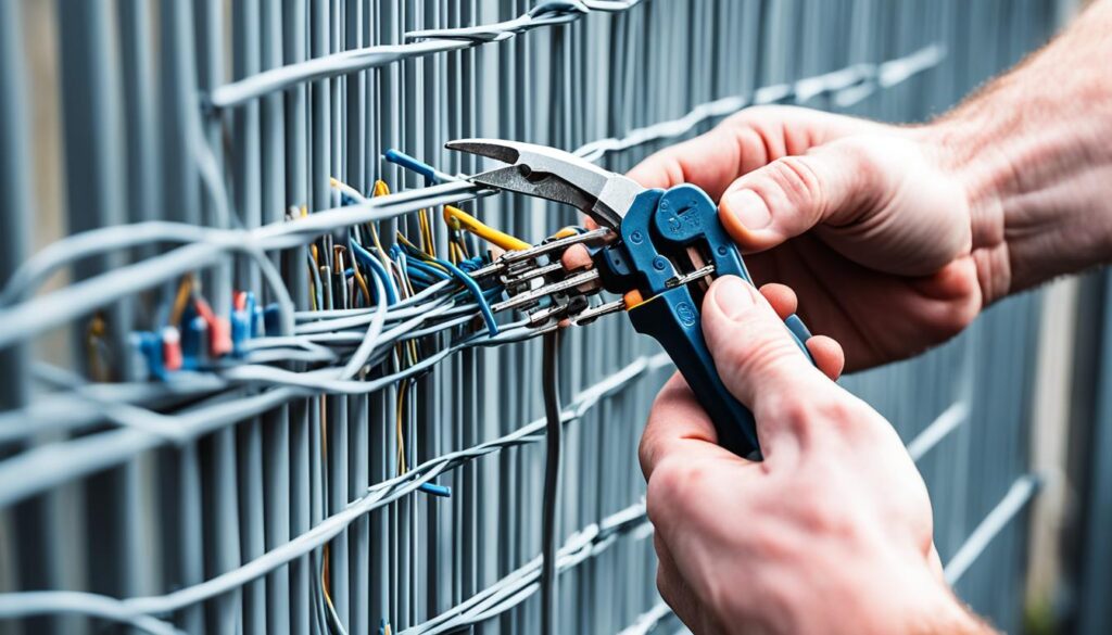 electric fence wire connector installation